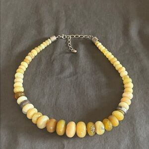 Jay King DTR stone necklace with sterling detail.